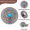 10Pcs Antique Silver Alloy Decorative Rivets BUTT-GF0004-22B-6