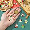 30Pcs 15 Styles Christmas Music Theme Alloy Enamel Pendants FIND-CJ0002-53-4