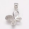 Brass Cubic Zirconia Pendants ZIRC-K070-22P-2