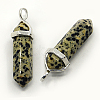 Natural Dalmatian Jasper Double Terminated Pointed Pendants G-D415-03-1