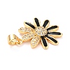 Real 18K Gold Plated Brass Micro Pave Cubic Zirconia Pendants ZIRC-L100-087G-4