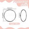 10Pcs 304 Stainless Steel Linking Rings STAS-AR0002-65B-P-2