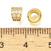 925 Sterling Silver Micro Pave Clear Cubic Zirconia Beads STER-B006-10B-G-2