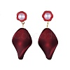 Rubberized Style Acrylic Dangle Earrings EJEW-JE03366-02-1