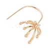 Brass Flower Earring Findings KK-N256-21G-2