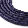 Flat Round Handmade Polymer Clay Beads CLAY-R067-6.0mm-04-3