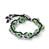 Handmade Glass European Beads Braided Bead Bracelets BJEW-JB05042-01-1