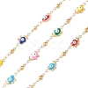 304 Stainless Steel Enamel Link Chains CHS-P016-27G-1