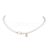 Brass Micro Pave Grade AAA Cubic Zirconia Letter Pendant Necklaces NJEW-JN04771-03-1