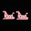 Christmas Spray Painted Wood Big Pendants WOOD-N005-101B-2