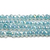 Transparent Baking Paint Glass Beads Strands DGLA-F002-02B-02-1