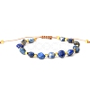 Natural Lapis Lazuli Braided Bead Bracelets PW-WGF95B2-10-1