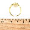 Brass Micro Pave Cubic Zirconia Cuff Rings RJEW-P149-01B-G-5