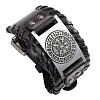 Imitation Leather Braided Bracelets PW-WG41850-01-1