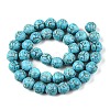 Synthetic Turquoise Beads Strands UNKW-T001-01A-2