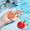 2Pcs 2 Colors Apple Imitation Leather Anti-Lost Protection Covers AJEW-NB0008-56-3