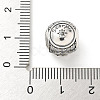 Brass Clear Cubic Zirconia European Beads FIND-M049-01AS-01-3