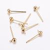 Brass Stud Earring Findings KK-F714-05G-1