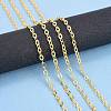 Brass Flat Oval Cable Chains CHC025Y-01-G-2