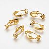 Brass Clip-on Earring Converters Findings KK-Q115-G-NF-7