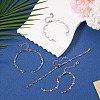 4Pcs 2 Styles 304 Stainless Steel Star & Rhombus Link Chain Bracelet Making AJEW-TADJ00008-3