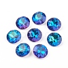 Pointed Back & Back Plated Glass Rhinestone Cabochons X-RGLA-J012-8mm-001BB-1