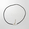 Black Faux Suede Necklace Cord Making X-NCOR-R025-4-1