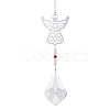 Teardrop Glass Hanging Suncatcher Pendant Decoration DJEW-PW0008-04A-1