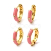 Brass Enamel Hoop Earrings EJEW-XCP0001-16-1