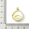 Brass Micro Pave Clear Cubic Zirconia Pendants KK-F905-22G-01-3