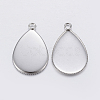 Tarnish Resistant 304 Stainless Steel Pendant Cabochon Settings X-STAS-P198-14A-1