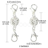 1Pc Alloy Crystal Rhinestone Magnetic Clasps ALRI-YW0001-11S-2