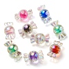 UV Plating Rainbow Iridescent Acrylic Beads X-PACR-E001-01-1