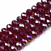 Electroplate Glass Beads Strands EGLA-A034-T8mm-B29-4
