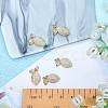 5Pcs Brass Micro Pave Cubic Zirconia Pendants ZIRC-SZ0005-34-3