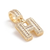 Brass Micro Pave Cubic Zirconia Pendants ZIRC-G165-13G-H-2