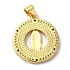 Rack Plating Brass Enamel Clear Cubic Zirconia Pendants KK-Q771-08G-3