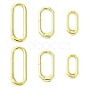 6Pcs 3 Styles Brass Spring Gate Rings KK-CJ0004-29-1