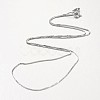Anti-Tarnish Rhodium Plated 925 Sterling Silver Box Chain Necklaces NJEW-N0048-02-18-2