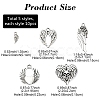 50Pcs 5 Styles Tibetan Style Alloy Pendants TIBEP-YW0001-85-2
