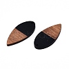 Opaque Resin & Walnut Wood Pendants RESI-N025-031-B01-3