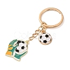 Football Theme Alloy & Enamel Keychains AL-A001-01C-G-2