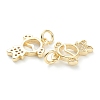Brass Micro Pave Clear Cubic Zirconia Pendants ZIRC-J041-16B-2