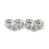 Rack Plating Brass Pave Clear Cubic Zirconia Spacer Bars KK-B088-11A-P-1