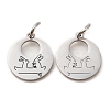 Non-Tarnish 304 Stainless Steel Charms STAS-D050-07P-07-1