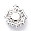 Brass Micro Pave Cubic Zirconia Pendants ZIRC-O044-21E-P-3