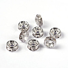 Brass Rhinestone Spacer Beads RB-A014-Z6mm-01S-NF-1