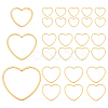 36Pcs 3 Styles 201 Stainless Steel Linking Rings STAS-ME0002-37-1
