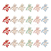 24Pcs 6 Colors Golden Tone Alloy Rhinestone Pendants FIND-AR0002-95-1