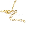 Alloy Pendant Necklace with Box Chains NJEW-G107-01G-3